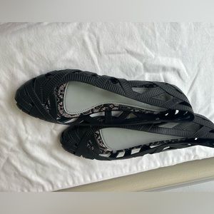 New, never warn black Melissa + Jason Wu jellie sandals